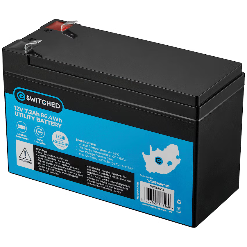 Switched LiFePO4 Gate Motor/Alarm Battery