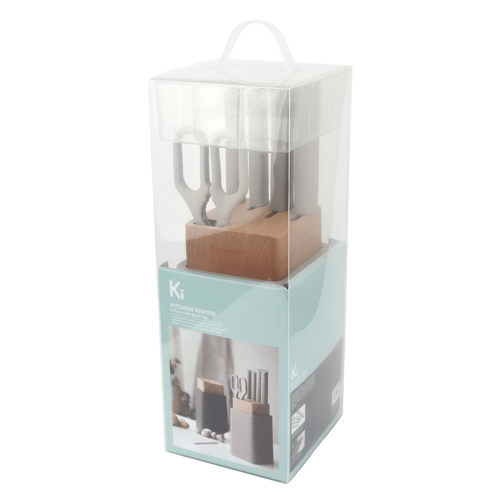 Kitchen Inspire 6pce Knife Block Set