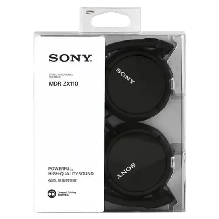 Sony MDR-ZX110 Foldable Headphones - Black
