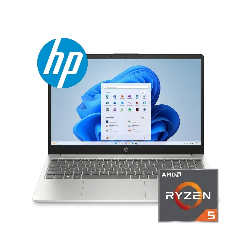HP 15 Ryzen 5 Laptop 8GB RAM 256GB SSD - Natural Silver