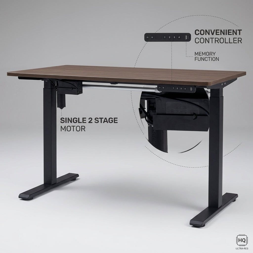 Berlin Height-Adjustable Desk - Base & Controller - Black